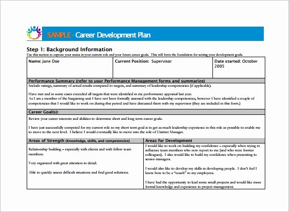 Career Development Plan Template Beautiful Career Development Plan Template 10 Free Word Pdf