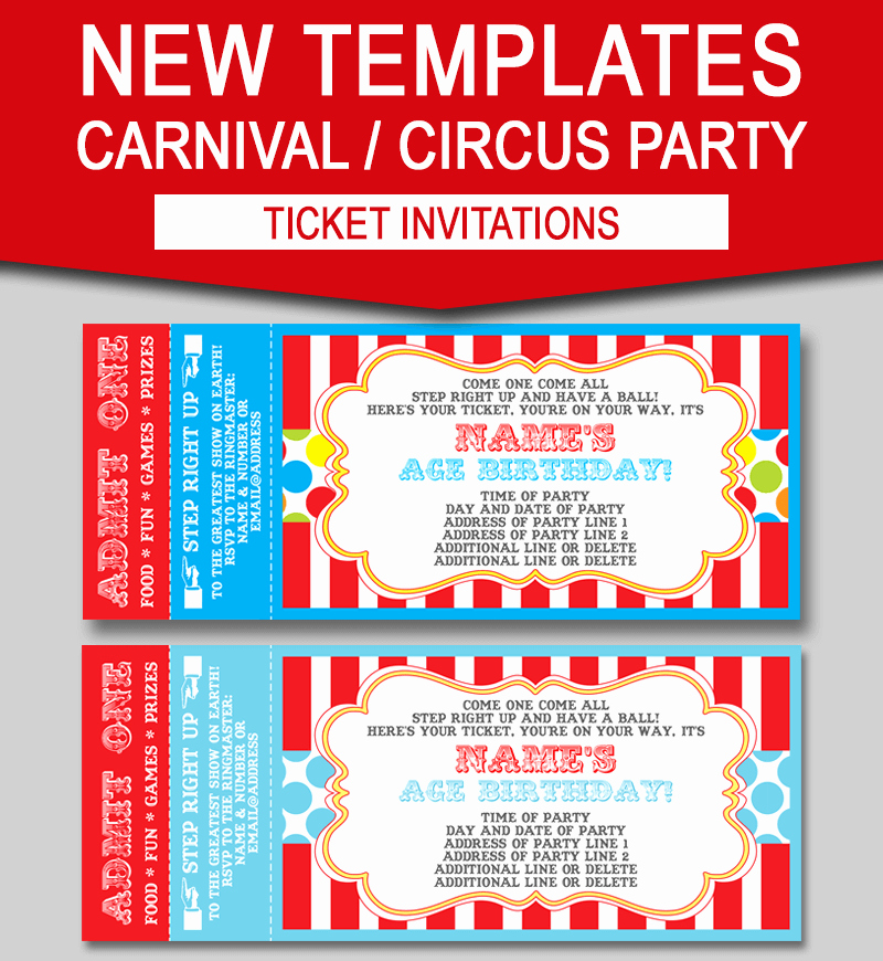 Carnival Invitation Template Free Inspirational Circus Party Printables Invitations &amp; Decorations – Red