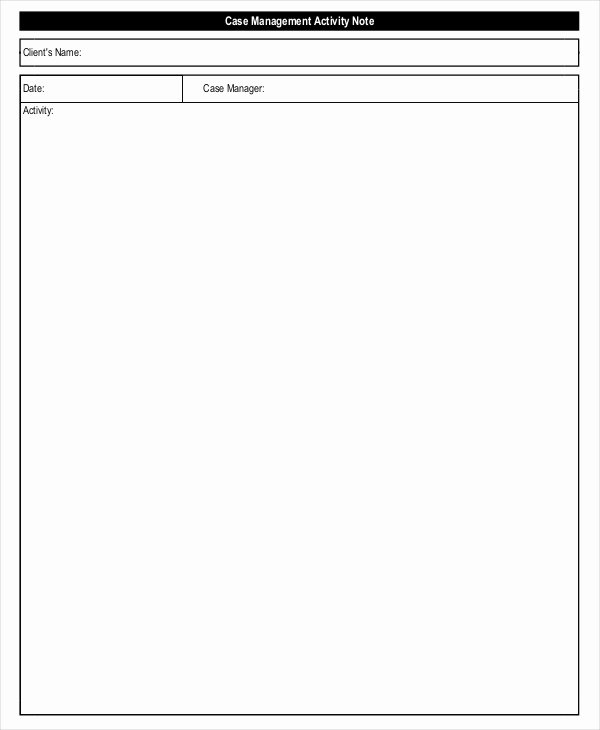 Case Management Notes Template Best Of 21 Note Template
