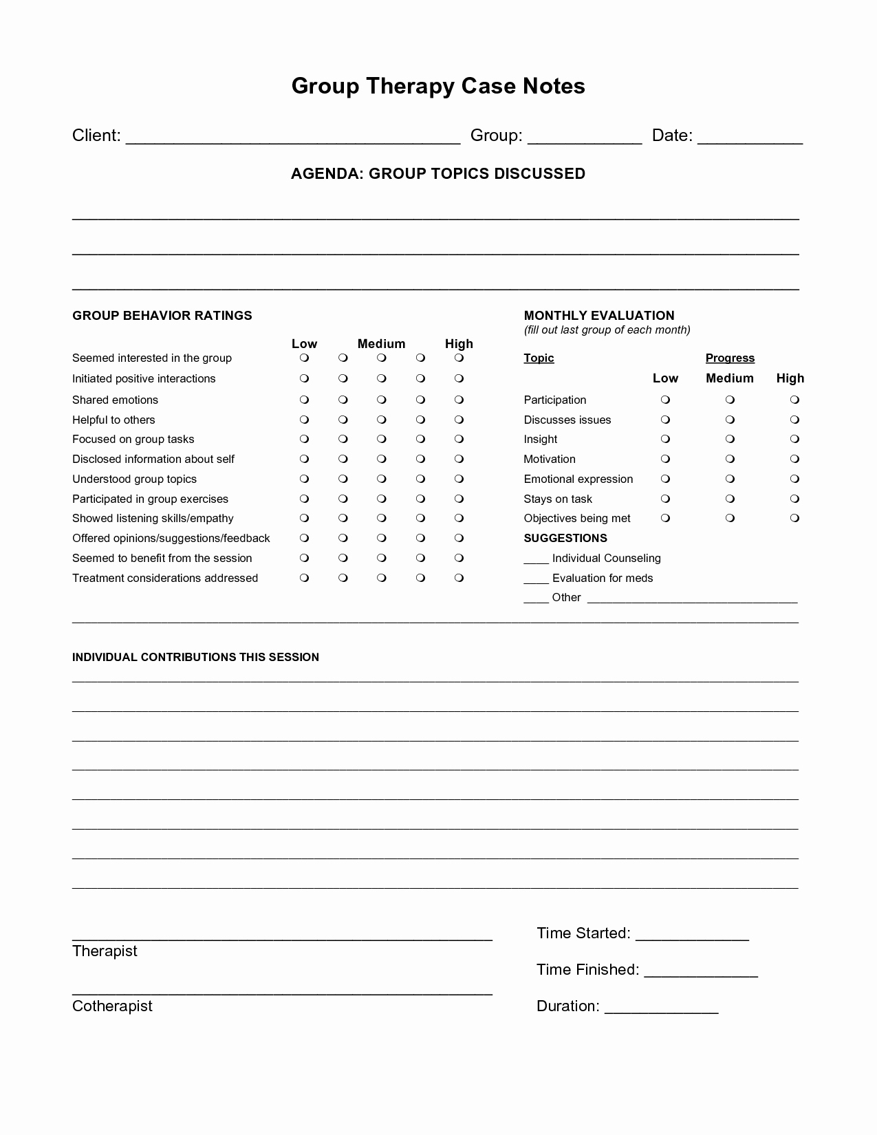 Case Management Notes Template Luxury Free Case Note Templates Group therapy Case Notes