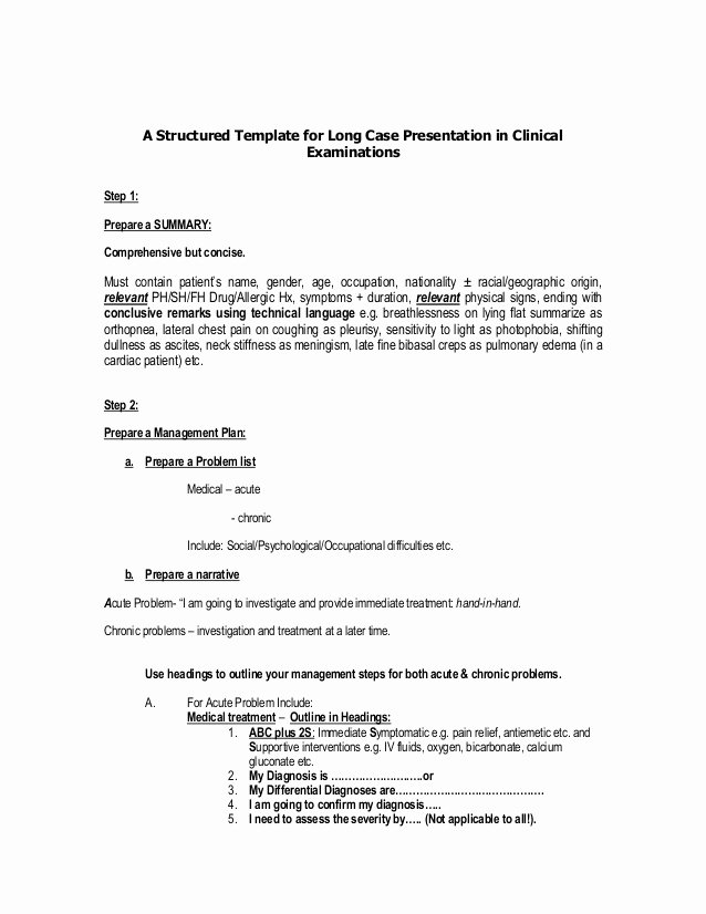 Case Study Presentation Template Inspirational Long Case Presentation In Clinical Exams