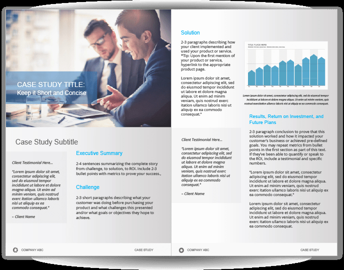 Case Study Template Design Awesome Case Study Template