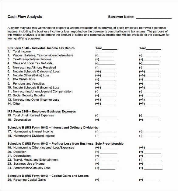 Cash Flow Analysis Template Best Of 11 Cash Flow Analysis Templates Word Pdf