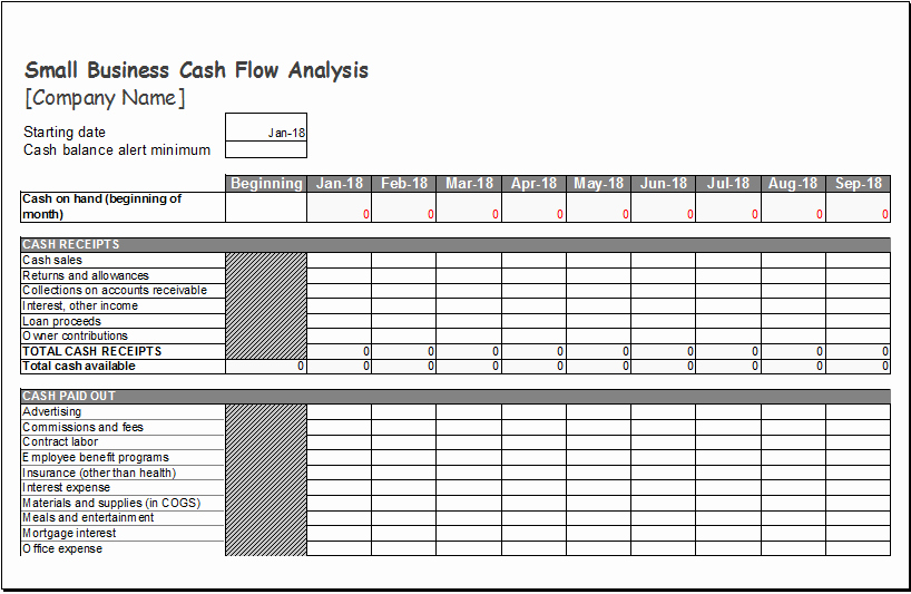 Cash Flow Analysis Template Unique Employee Task &amp; Weekly Working Hour Record Sheet
