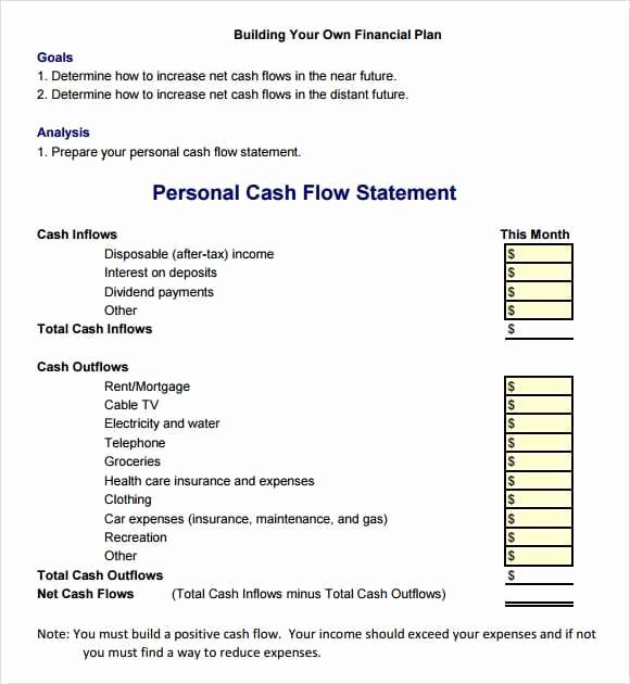 Cash Flow Template Excel Fresh 9 Cash Flow Excel Templates Excel Templates