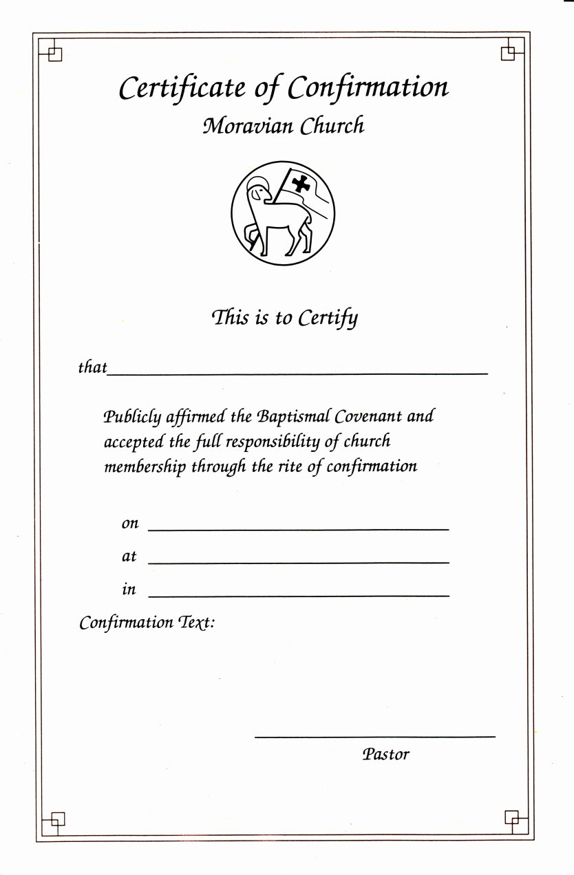 Catholic Baptism Certificate Template Inspirational Confirmation Certificate