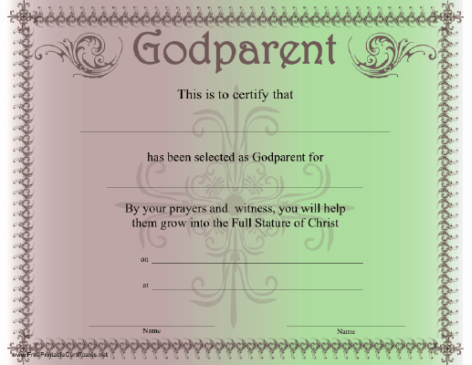 Catholic Baptism Certificate Template Lovely This Printable Certificate Certifies the Selection Of A