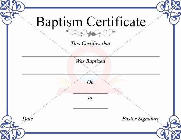 Catholic Baptism Certificate Template New Baptism Certificate Templates