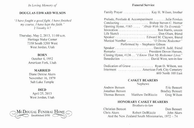 Catholic Funeral Program Template Luxury Funeral Service Template Memorial Programs In Brochure