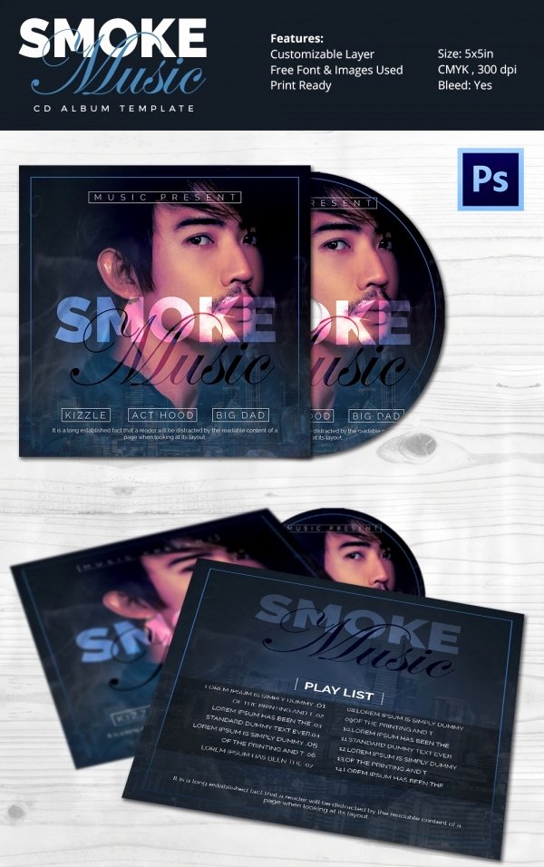 Cd Cover Template Psd Awesome 51 Album Cover Templates Psd