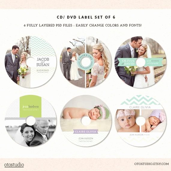 Cd Label Template Photoshop Beautiful Dvd Cd Labels Templates for Photographers Set Of 6 Photoshop
