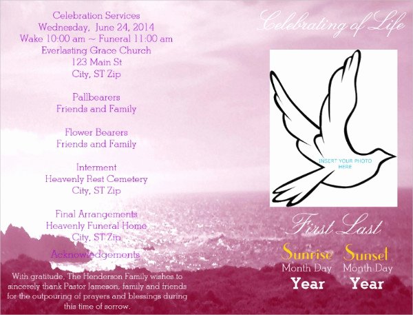 Celebration Of Life Template New 20 Funeral Flyer Templates Free &amp; Premium Download