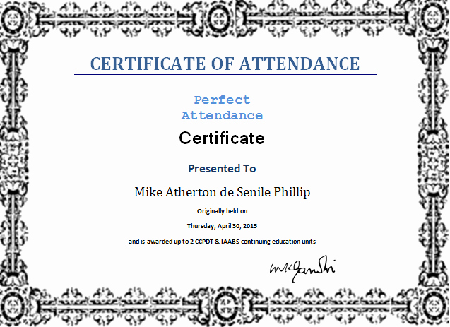 Certificate Of attendance Template Awesome Certificate Templates