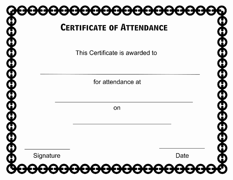 Certificate Of attendance Template Lovely 2019 Certificate Of attendance Fillable Printable Pdf