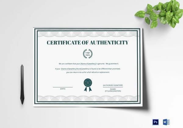 Certificate Of Authenticity Template Awesome 16 Certificate Of Authenticity Samples