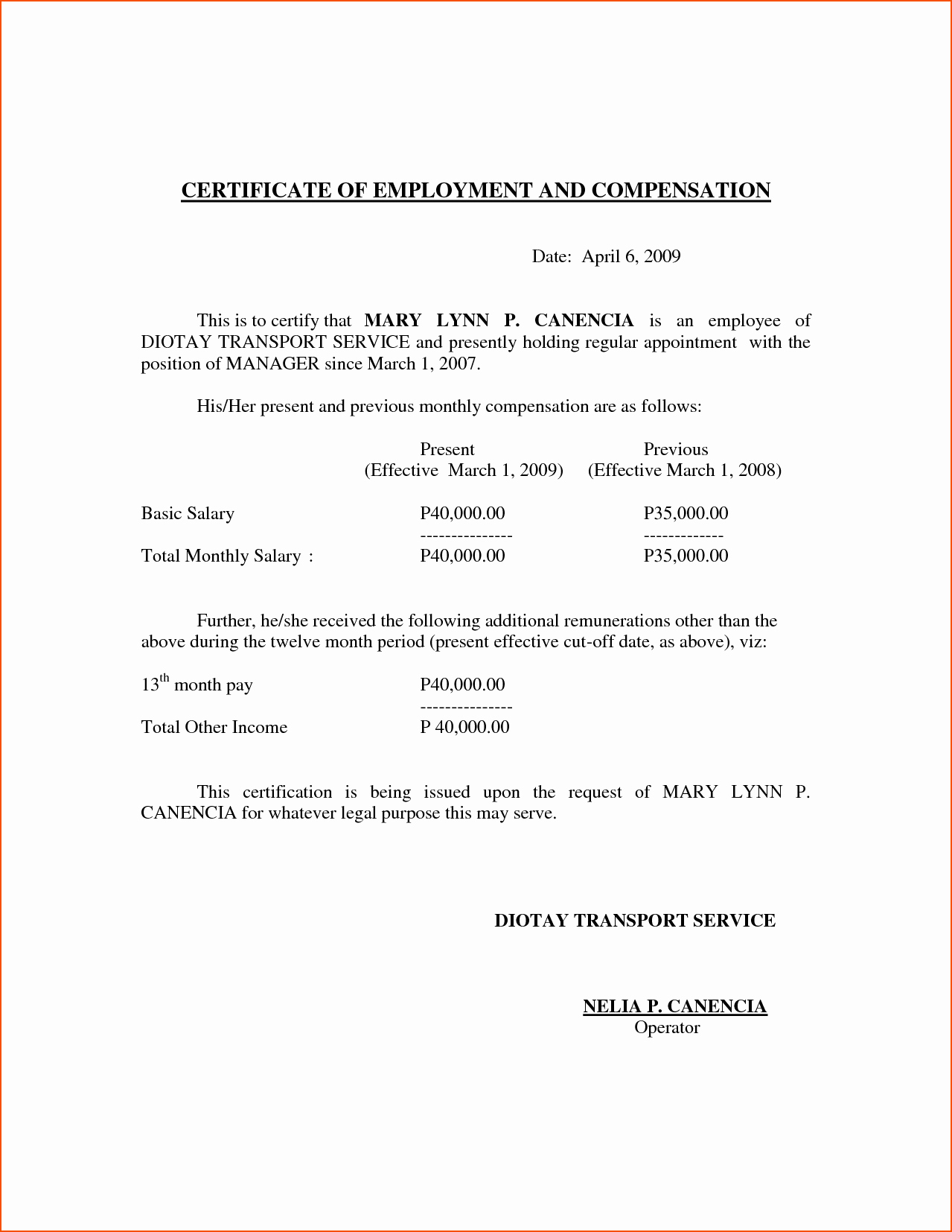 Certificate Of Employment Template Awesome 5 Certificate Of Employment Template Bookletemplate