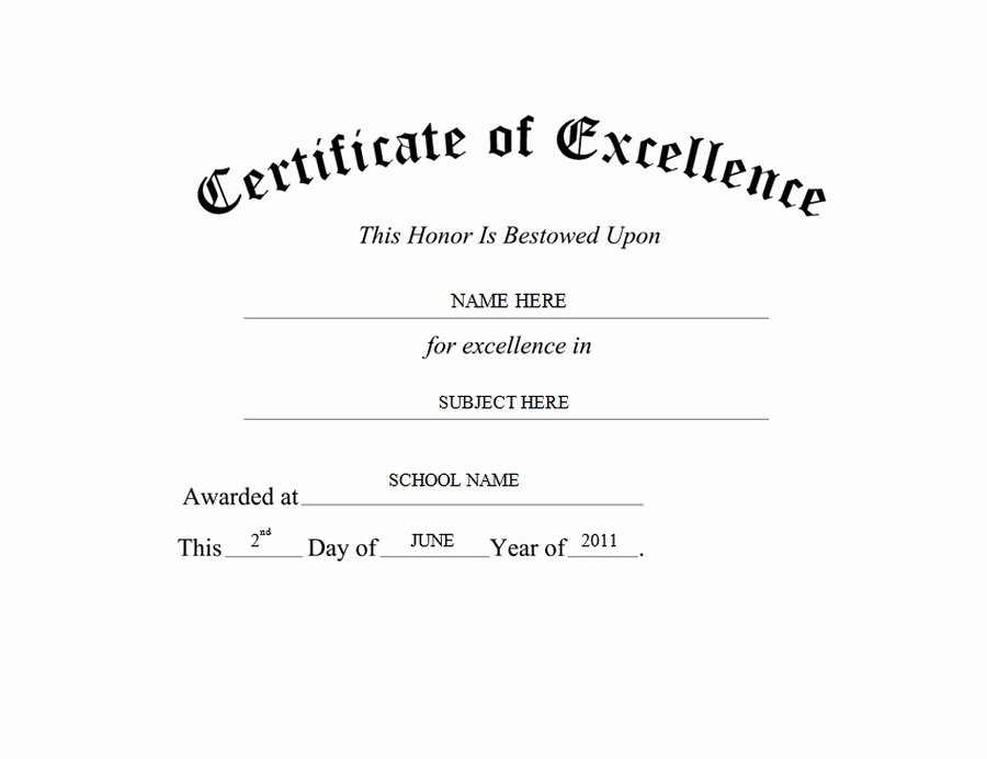 Certificate Of Excellence Template Best Of Geographics Certificates