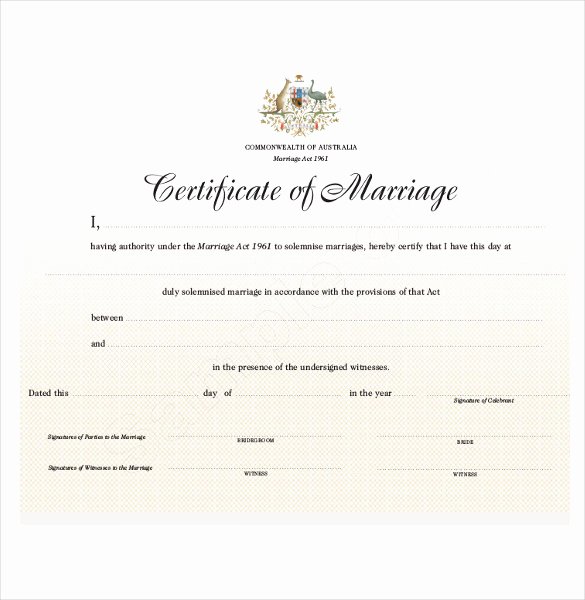 Certificate Of Marriage Template Best Of Wedding Certificate Template 22 Free Psd Ai Vector