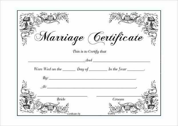 Certificate Of Marriage Template New Certificate Templates Marriage Certificate Template