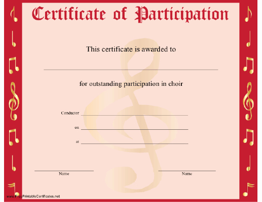 Certificate Of Participation Template Beautiful Certificate Participation Template