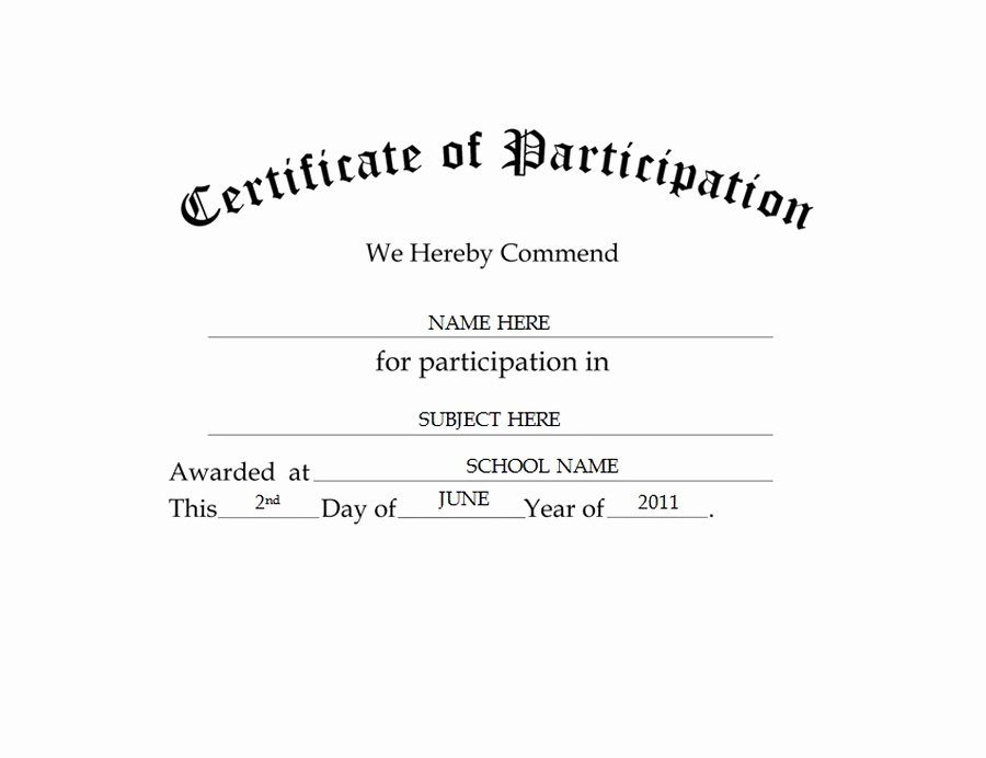 Certificate Of Participation Template Beautiful Geographics Certificates