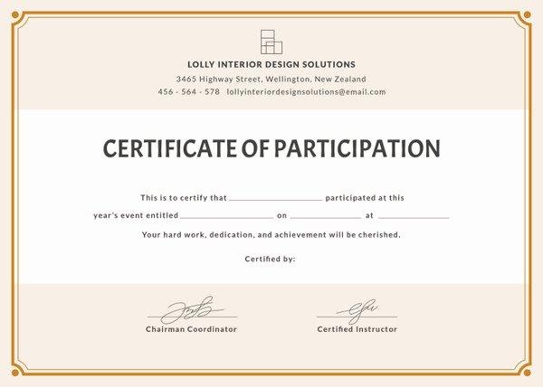 Certificate Of Participation Template Fresh How to Make A Certificate In Microsoft Word – Tutorial
