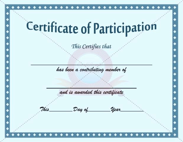 Certificate Of Participation Template Lovely Participation Certificate Template