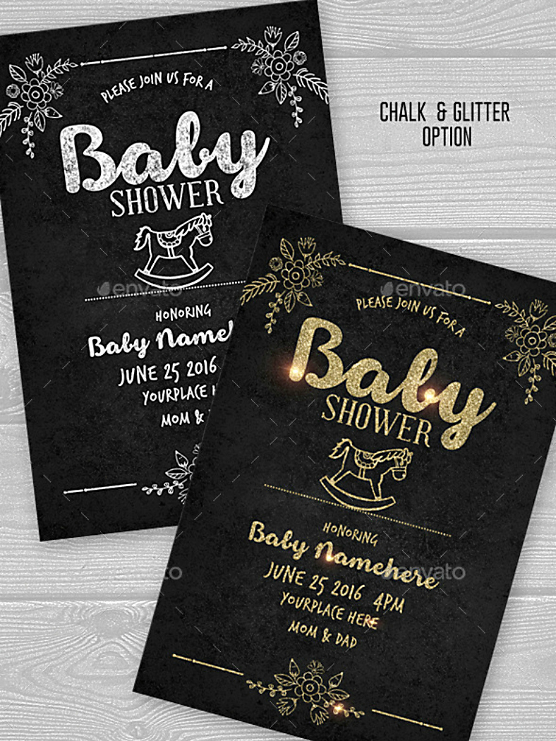 Chalkboard Baby Announcement Template Best Of 25 Printable Baby Shower Invitation Designs &amp; Templates