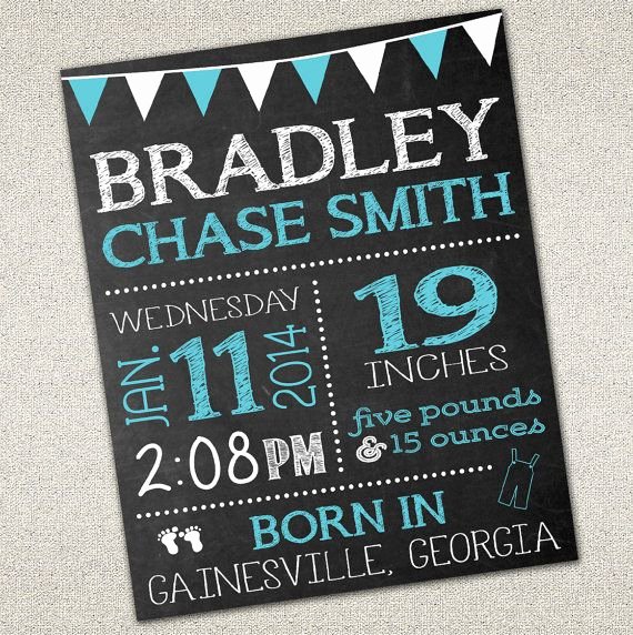 Chalkboard Baby Announcement Template Elegant 25 Best Ideas About Birth Announcement Sign On Pinterest