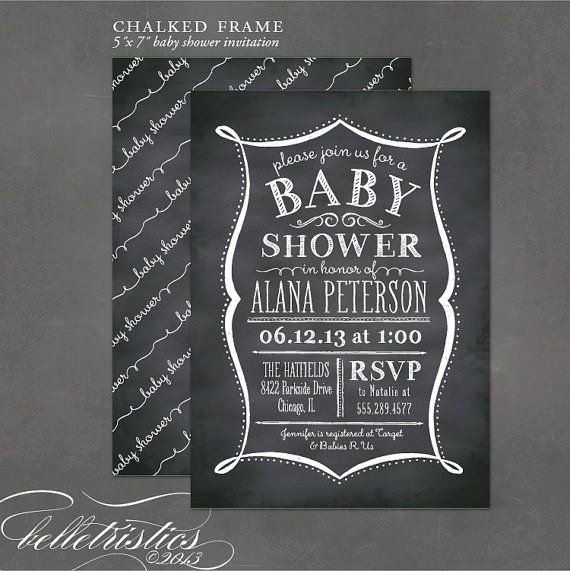 Chalkboard Baby Announcement Template Fresh Printable Baby Shower Invitation Chalkboard Invitation