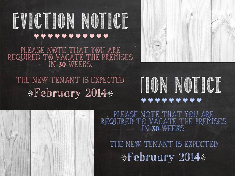 Chalkboard Baby Announcement Template Inspirational Eviction Notice Chalkboard Printable Pregnancy by