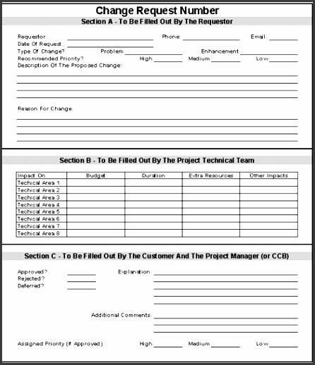 Change Management form Template Awesome 5 Itil Change Request form Template Sampletemplatess