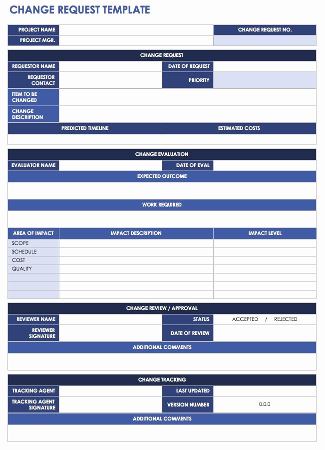 Change Management Process Template Best Of Free Change Management Templates