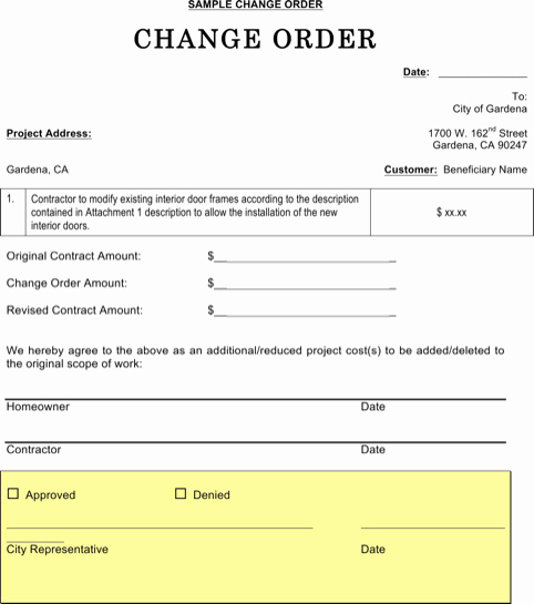 Change order form Template Best Of Change order Templates Find Word Templates