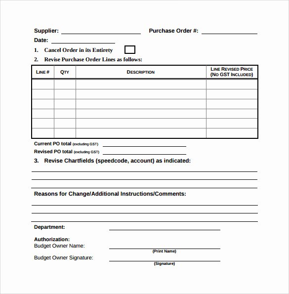 Change order form Template Luxury 13 Change order Templates