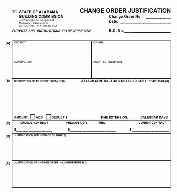 Change order forms Template Awesome 16 Change order Templates Word Pages