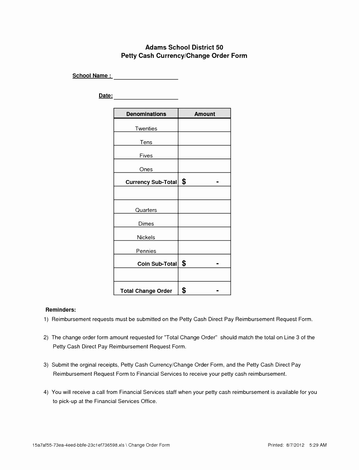 Change order forms Template Best Of 7 Bank Change order form Template Taeew