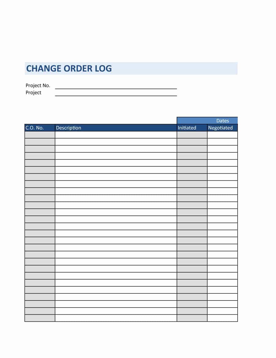 Change order forms Template New 40 order form Templates [work order Change order More]