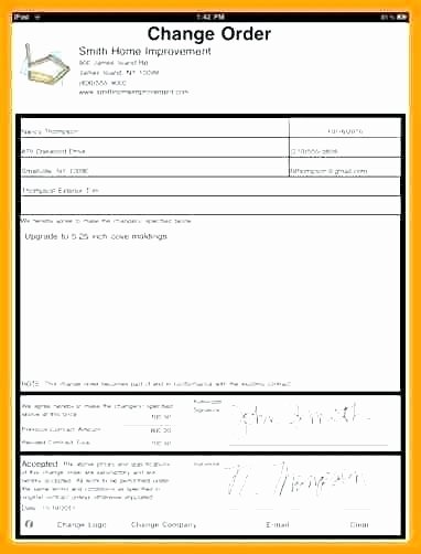Change order Template Excel New Free Change order Template