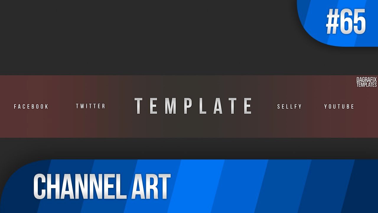 Channel Art Template Photoshop Awesome Simple Channel Art Template 65 Free Shop Download