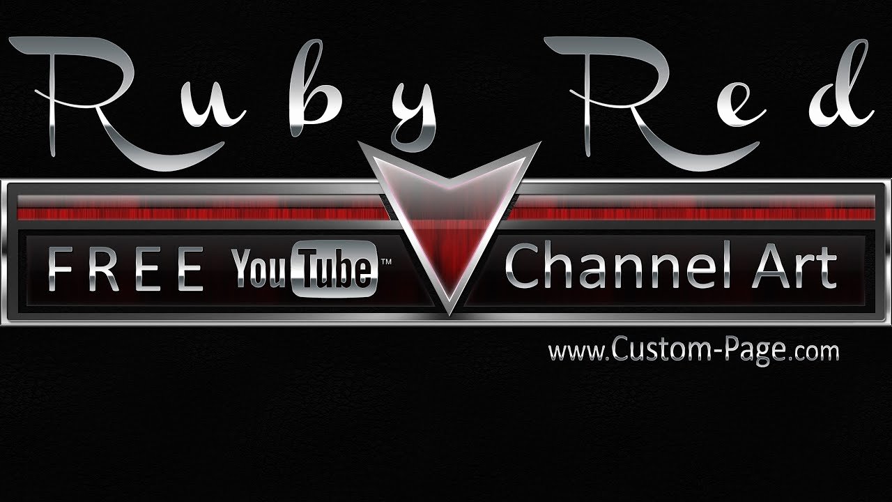 Channel Art Template Photoshop Best Of Ruby Red Channel Art Template Shop Psd