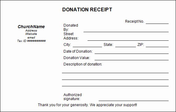 Charitable Donation form Template Unique 16 Donation Receipt Template Samples