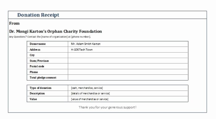 Charitable Donation Receipt Template New An Outline Of Donation Receipts and the Tax Deduction