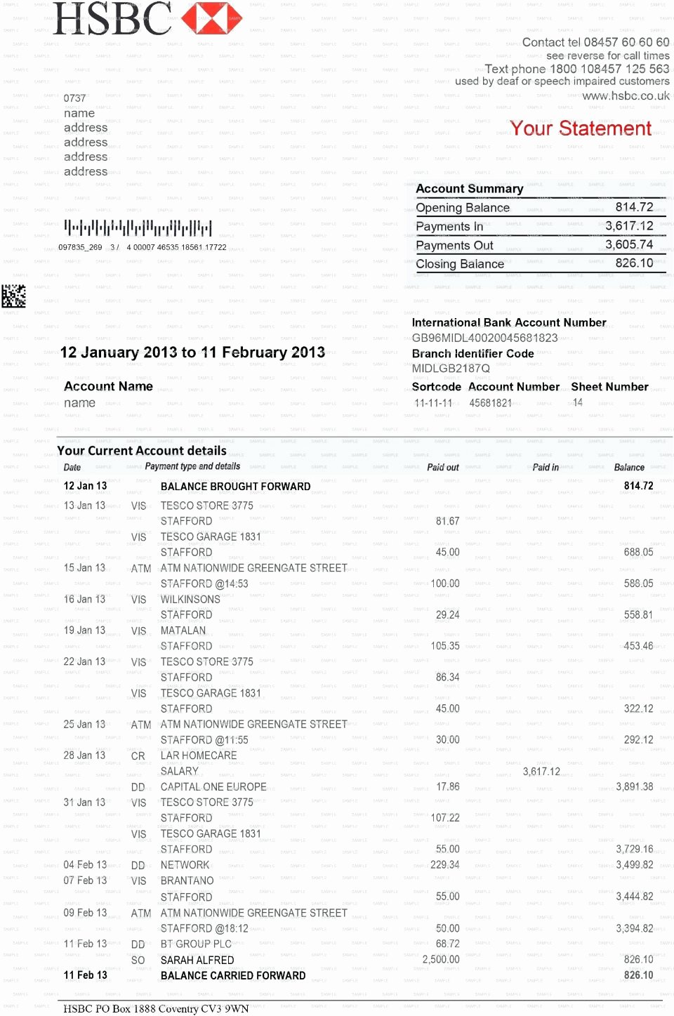 Chase Bank Statement Template Awesome Chase Bank Statement Template Download Free Editable Pdf