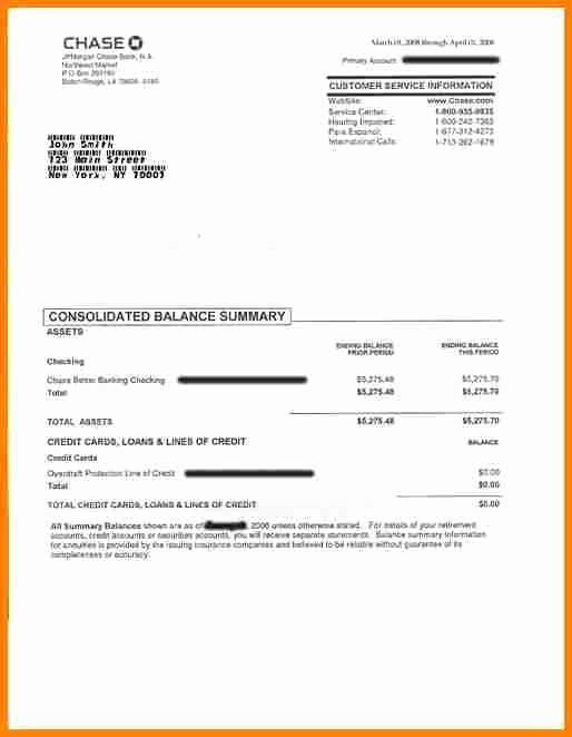 Chase Bank Statement Template Luxury 5 Bank Statement Chase