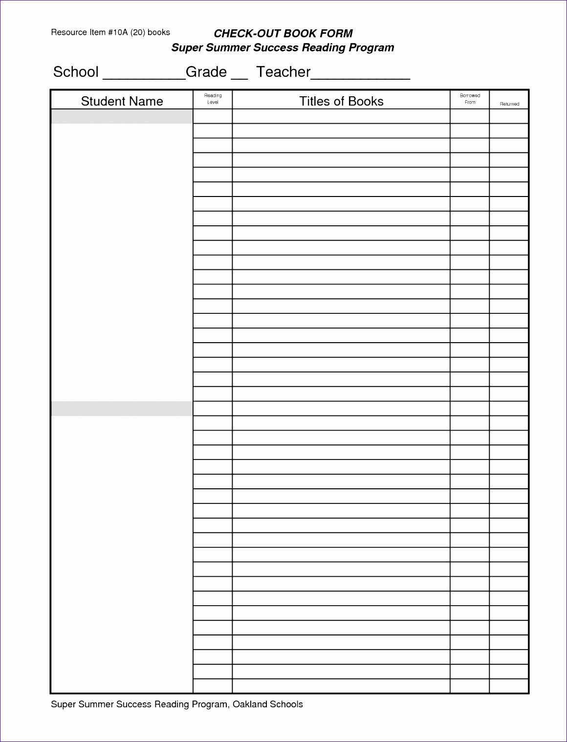Check Out Sheet Template Unique Library Book Checkout Sheet Vvobl Luxury Bni4success