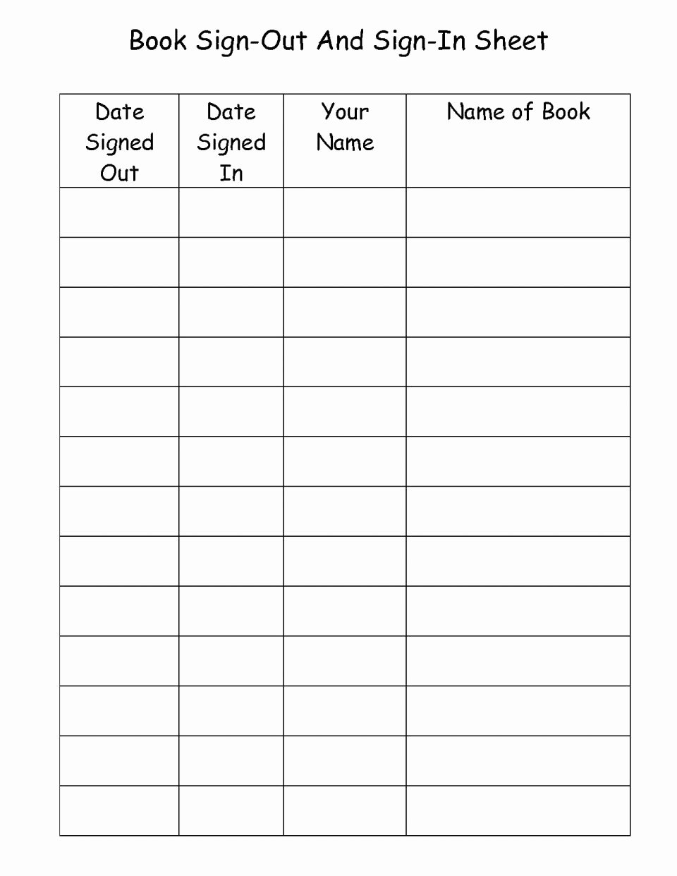 Check Out Sheet Template Unique Sheet Inventory Sign Out Template Free Download In Sample