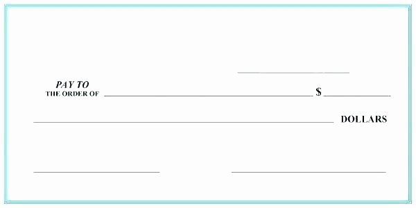 Check Printing Template Word Fresh Blank Check Template for Excel