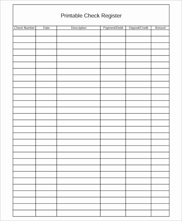 Check Register Template Excel Best Of 30 Checkbook Register Templates Free Pdf Excel format