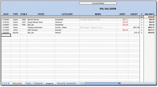 Check Register Template Excel Best Of 8 Bank Ledger Template Excel